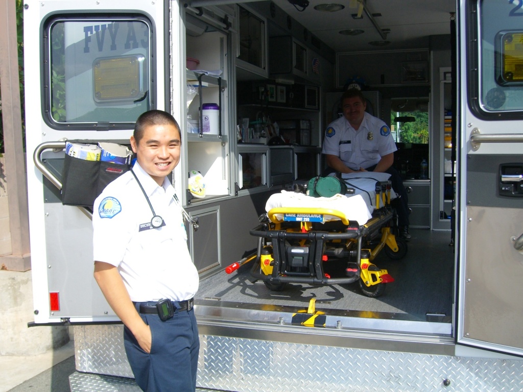 Medical services posing for a picture